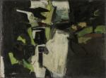 Pierre MONTHEILLET (1923-2011),
Peinture, 1954,
Huile sur toile,
Signé et daté en bas...