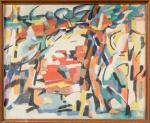 Jacques LAGRANGE (1917-1995),
Automne, 1954,
Huile sur toile,
Signé en bas à droite,
Contresigné,...