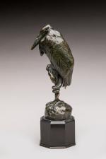 Antoine Louis Barye (1796-1875) 
« Marabout » 
Sujet en bronze...