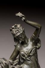 Albert Ernest Carrier-Belleuse (1824-1887)
« L'été »
Groupe en bronze à patine...