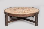 Roger Capron (1922-2006)
Grande table basse ronde à plateau en céramique...