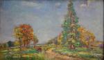 Emmanuel de LA VILLEON (1858-1944)
Parc d'Yonville (Somme)
Huile sur carton signée...