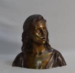 Raoul LARCHE (1860-1912)
Jésus devant les docteurs
Bronze à patine brune signé...