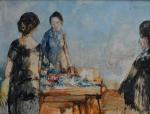 Jean JANSEM (1920-2013)
Au marché
Huile sur papier marouflé sur toile signée...