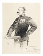 Maurice FEUILLET (Paris 1873 - 1968)
Le lieutenant-colonel Henry 
Pierre noire
33,4...