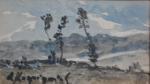 Henri Joseph HARPIGNIES (1819-1916)
Paysage aux arbres
Aquarelle signée en bas à...