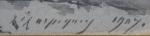 Henri Joseph HARPIGNIES (1819-1916)
Paysage à la rivière, 1907. 
Lavis signé...