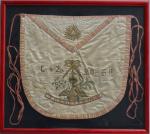 [franc-maçonnerie] TABLIER de Chevalier Rose-Croix
XIXème
33.5 x 35.5 cm (usures)