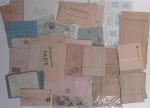 Lot d'enveloppes et documents postaux divers : coupons réponse, mandats,...
