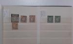 Dans deux classeurs, stock de timbres classiques de France entre...