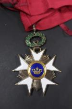 Belgique Ordre de la Couronne. Étoile de Commandeur. Vermeil, émail,...