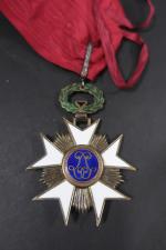 Belgique Ordre de la Couronne. Étoile de Commandeur. Vermeil, émail,...