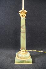Lampe en forme de colonne corinthienne à fût cannelé en...