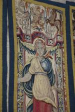 Cinq panneaux de tapisserie style Bruxelles XVI's en laine à...