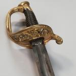 FRANCE
Sabre d'officier d'infanterie modèle 1821. Monture bronze doré une branche,...