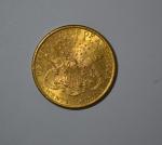 Une pièce or, 20 dollars, Liberty, 1899
Lot conservé en banque,...