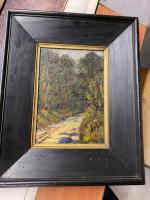ECOLE FRANCAISE du XIXe siècle, BOUVIER, "Route de campagne", huile...