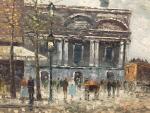 Louis-Anthony BURNETT (1907-1999), « Rue de Paris », huile sur toile signée...