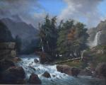 Émile Charles H. LECOMTE-VERNET (1821-1900)
La rivière, 1877. 
Huile sur toile...