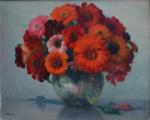 Charles Clément PERRON (1893-1958)
Bouquet de zinnias
Huile sur toile signée en...
