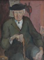 Henry SIMON (1910-1987)
Portrait de maraichin aux yeux bleus
Gouache signée en...
