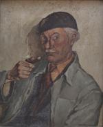 Lucien A. LEMASSON (XXème)
Portrait d'homme à la pipe
Huile sur toile...