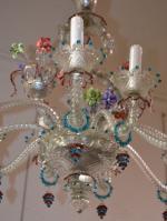 VENISE Murano
Lustre en verre de couleurs à huit bras de...