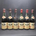 BOURGOGNE ROUGE - 6 Bouteilles Gevrey-Chambertin, domaine P.A André, 1957....