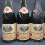 BOURGOGNE ROUGE - 6 Bouteilles Gevrey-Chambertin, domaine P.A André, 1957....