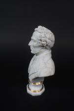 Buste en biscuit du pianiste compositeur allemand MEYERBEER (1791-1864), sur...