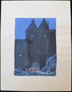 Armel DE WISMES (1922-2009)
La protection du château
Gouache signée en bas...
