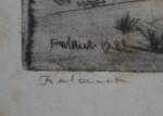Jean FRÉLAUT (1879-1954)
Paysage, 1923. 
Gravure signée, datée et justifiée 18/35....