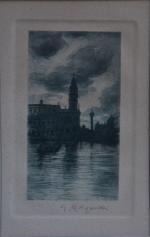 MITTIGANETTI
Venise
Gravure signée
19 x 12 cm à vue (légères piqûres)