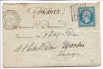 France n°14A oblitéré Grille sur lettre du Corps Expéditionnaire d'Italie,...