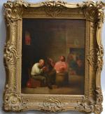 ECOLE HOLLANDAISE du XVIIIème
Les fumeurs
Huile sur toile
60.5 x 51 cm