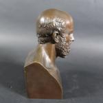 Buste de Socrate en bronze patiné, ép. XIX's. Haut :...