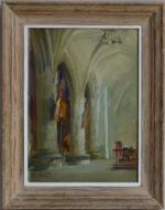 Jules François PONCEAU (1881-1961)
Le Bourg de Batz, intérieur de l'église
Huile...