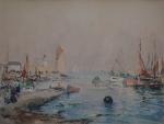 Paul Emile LECOMTE (1877-1950)
Ile d'Yeu, Port Joinville
Aquarelle signée en bas...