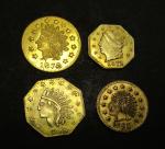 USA : Deux pièces d'un demi-dollar or 1872 et 1875...