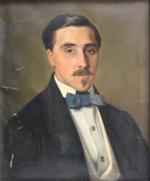 Henriette NOLET (XIX-XXème)
Portrait d'homme, 1899. 
Huile sur toile signée et...