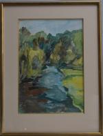 Jean-Baptiste GRANCHER (1911-1974)
La rivière
Gouache signée en bas à gauche
55 x...