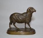 Isidore Jules BONHEUR (1827-1901) 
Bélier 
Bronze signé, marque du fondeur...