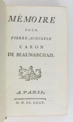 [BEAUMARCHAIS (Pierre-Augustin Caron de)]. Mémoire pour Pierre-Augustin Caron de Beaumarchais....