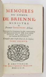 BRIENNE (Henri-Auguste de Loménie, comte de). Mémoires du Comte de...