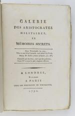 [DUMOURIEZ (Charles-François)]. Galerie des aristocrates militaires et mémoires secrets. Londres...
