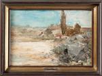 Louis APPIAN. (1862-1896). Étude de paysage. Huile sur toile. Signé...