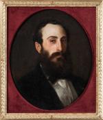 William Adolphe BOUGUEREAU (1825-1905). Portrait de Fernand Bartholoni. Huile sur...