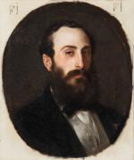 William Adolphe BOUGUEREAU (1825-1905). Portrait de Fernand Bartholoni. Huile sur...