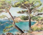 Alice KOHN (1902-1990). Paysage méditerranéen. Huile sur toile. 50x60 cm....