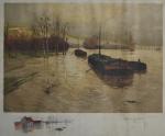 Henri JOURDAIN (1864-1931)
Les péniches
Estampe signée en bas à droite
61.5 x...